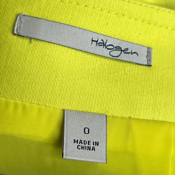 HALOGEN 0 Bright Yellow‎ Pencil Skirt Summer Office Wear Neon Yellow - Picture 5 of 7